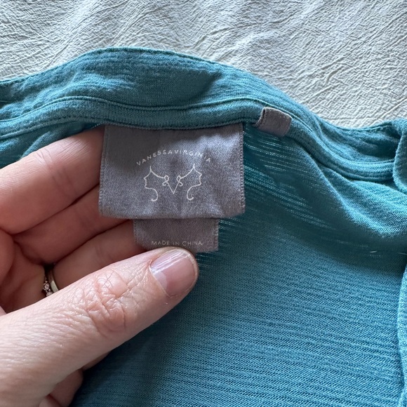 Teal long sleeve tshirt with rouched detailing - Picture 6 of 7